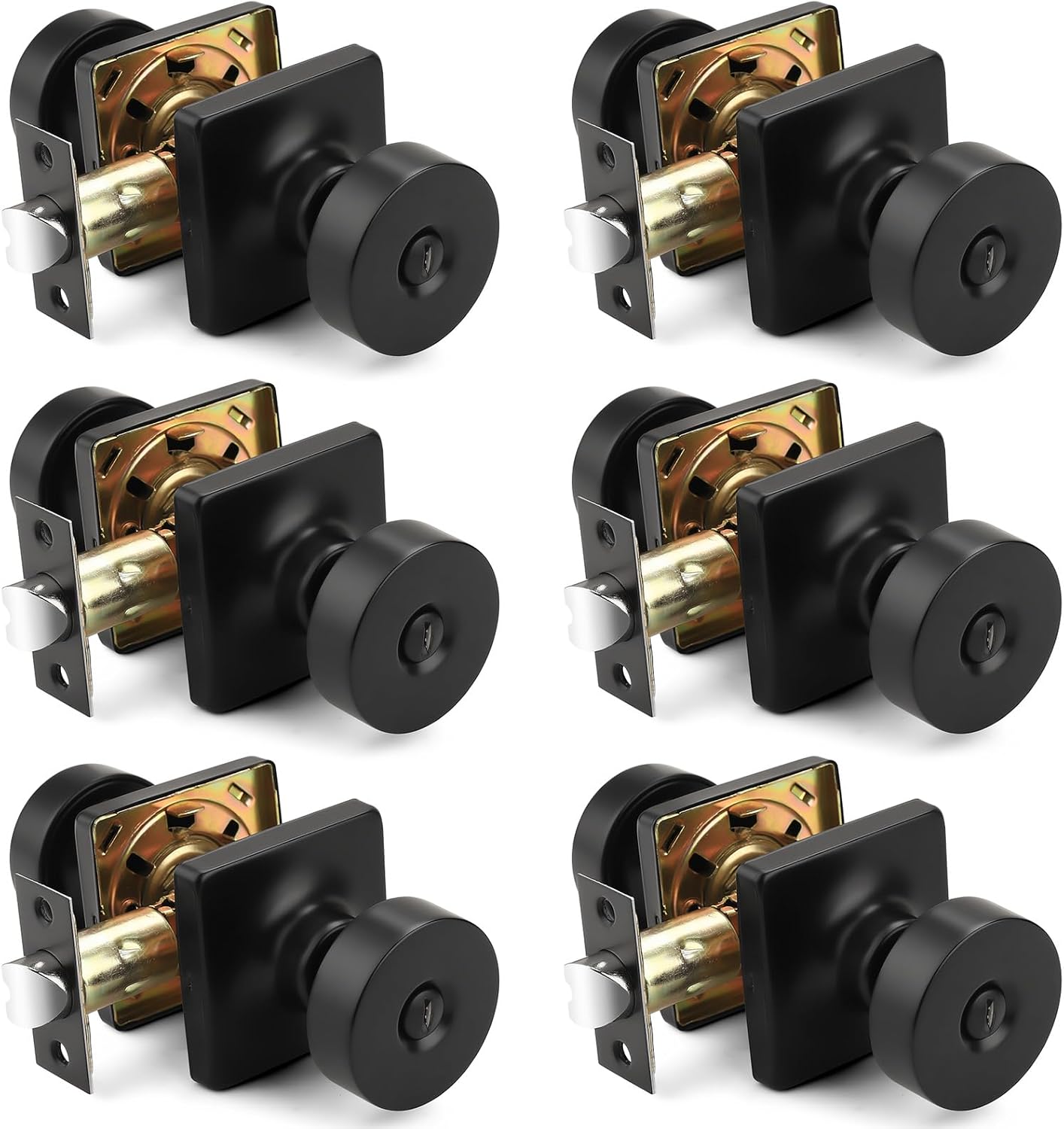 Probrico Privacy Door Knobs Interior 6 Pack for Stylish Homes