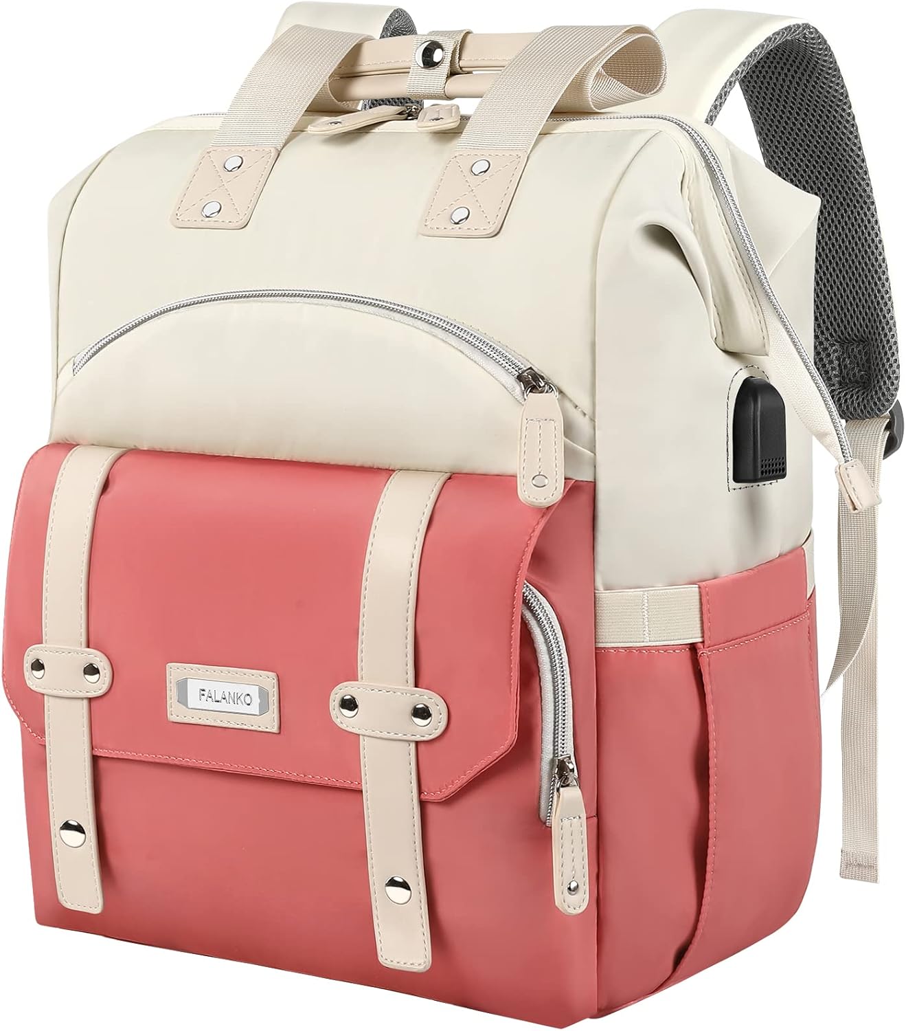 FALANKO Laptop Backpack for Women with USB Charging Port