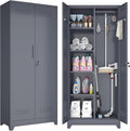 Broom Closet Storage Cabinet 72.8in Utility Closet - Tall Organized