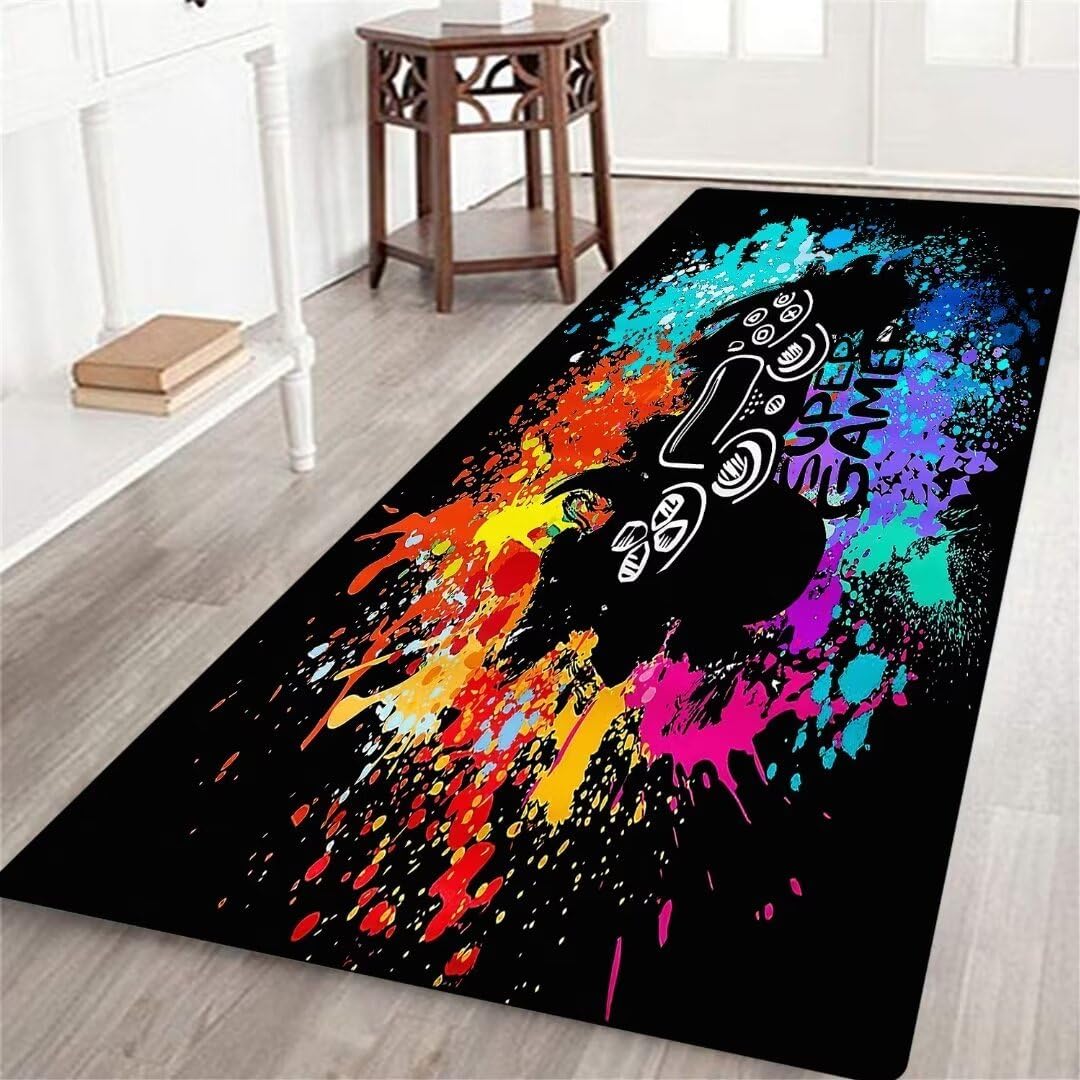 Game controller pattern hall runner: non-slip, washable - NANILALA