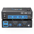 KVM Switch 2 Monitors 2 Computers DisplayPort and HDMI - Dual Monitor