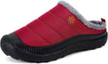 Unisex Fur Lined Winter Slip-On Slippers - Warm Indoor Outdoor