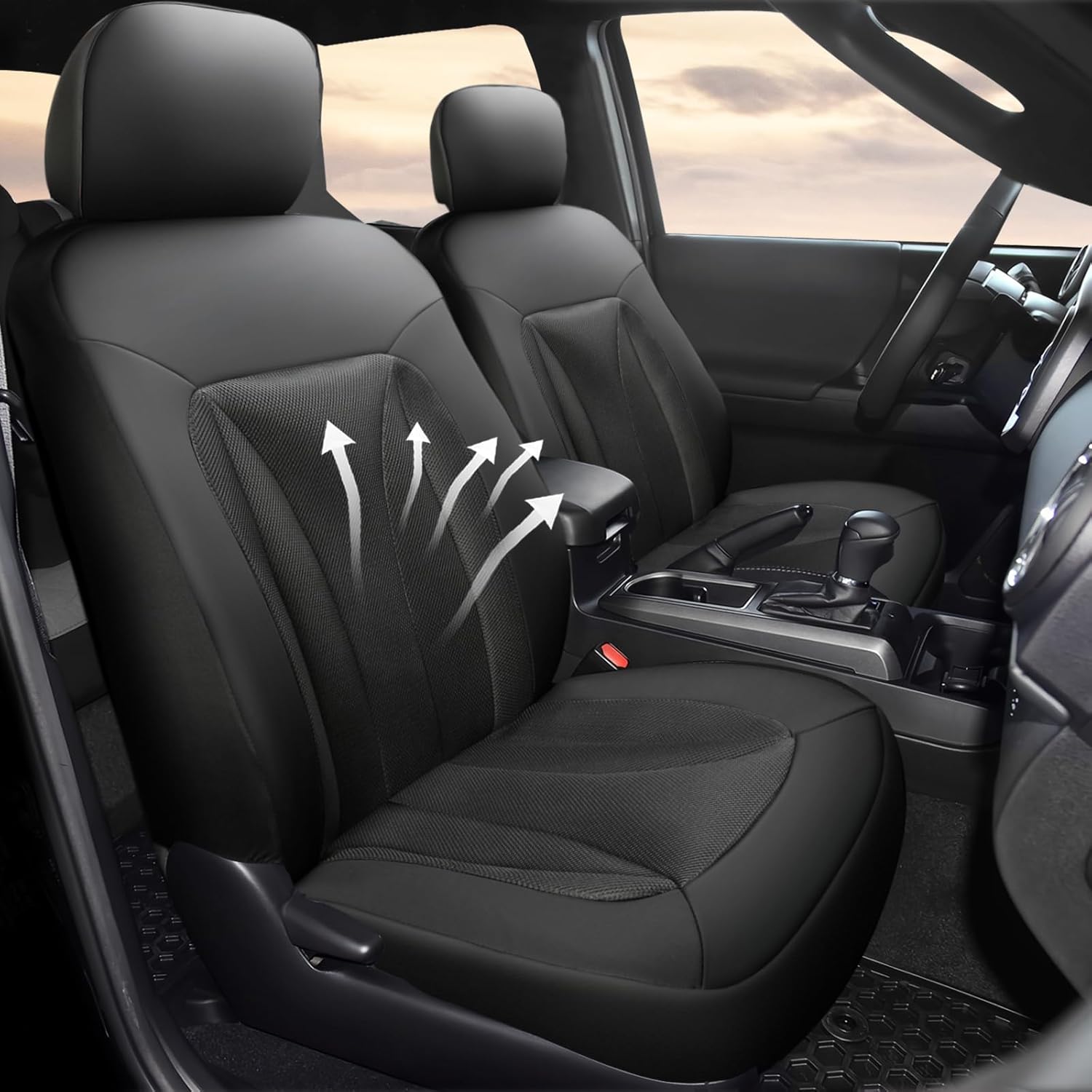 Custom Fit Front Mesh Seat Covers for Toyota Tacoma 2016-2025