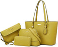 Women Top Handle Tote Bag Set 4pcs - Versatile Everyday Satchel