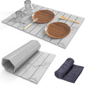 Stone Dish Drying Mat 24in x 16in - Fast Absorbent Diatomaceous Mat