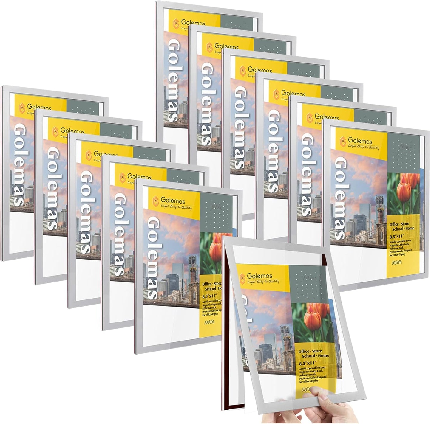 Acrylic Magnetic Sign Holder for Easy Document Display 12-Pack