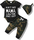 Newborn Baby Boy Romper Pants Set - Soft Letter Print Outfit