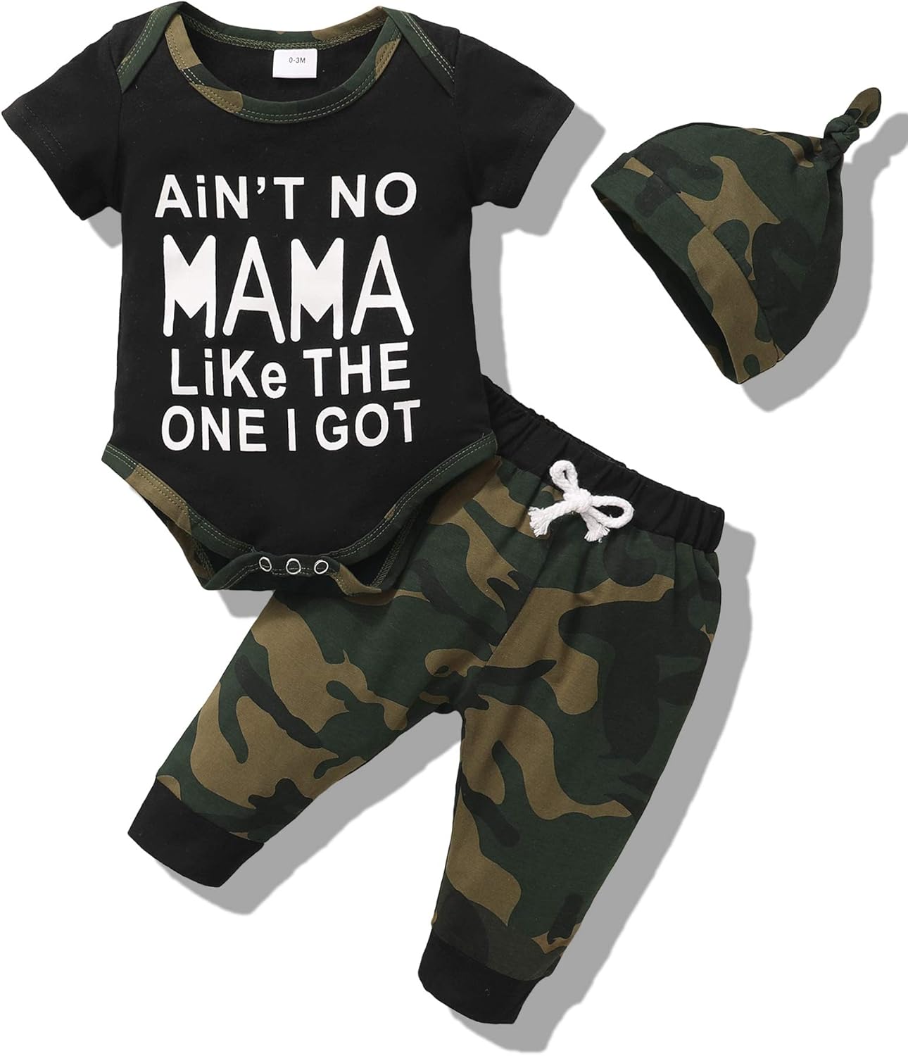 NZRVAWS Newborn Baby Boy Clothes Set with Letter Printed Romper