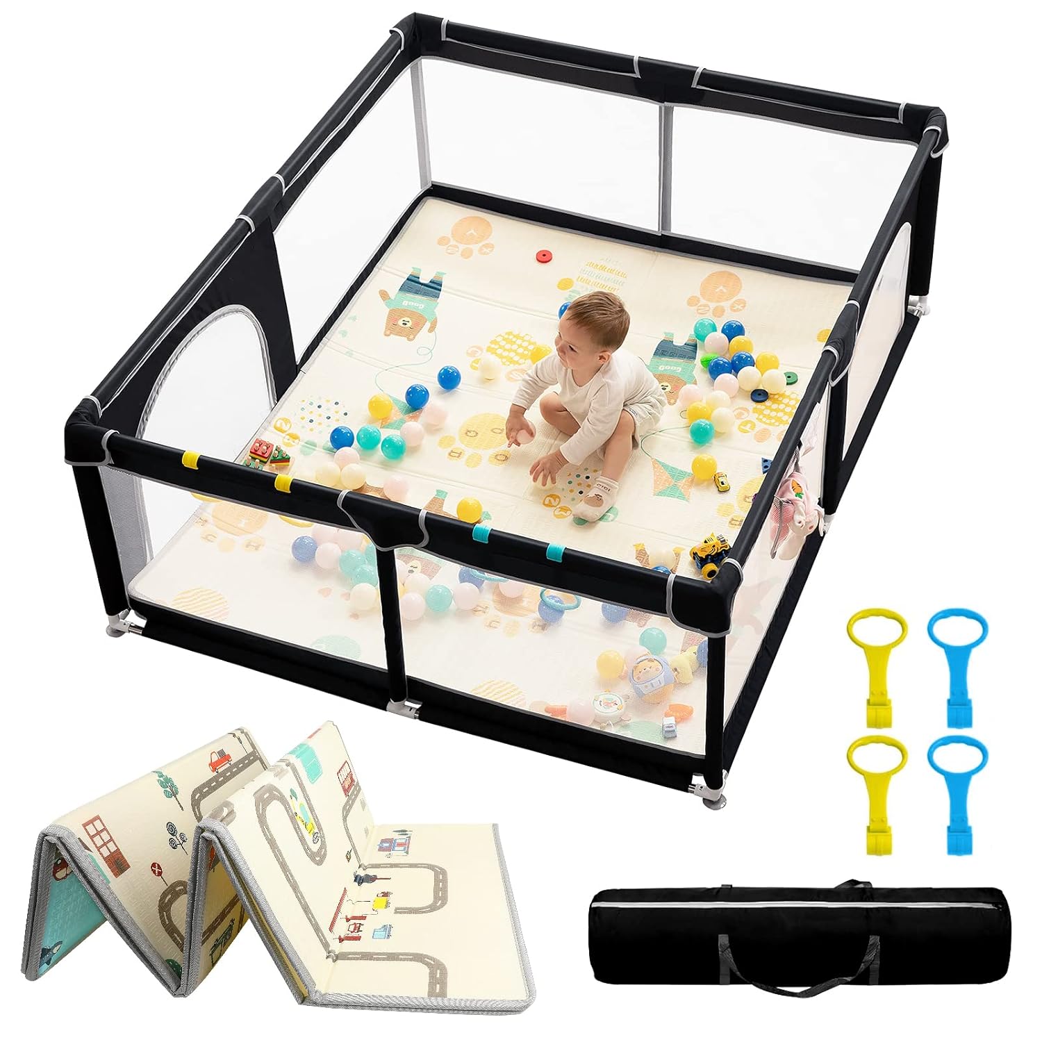 dearlomum Extra Large Baby Playpen: Safe Play Yard & Activity Center