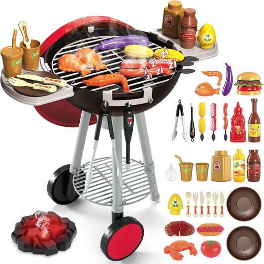 deAO Kids BBQ Grill Playset - Realistic Smoke & Sound Effects!