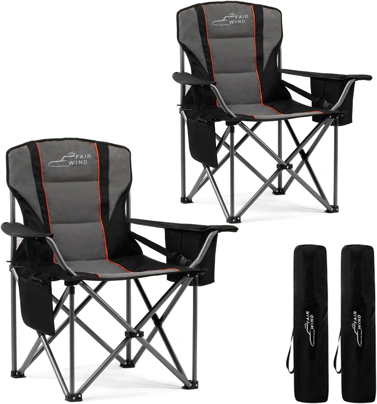 Ultimate Comfort Camping Chair Set w/ Lumbar Support - 450 LBS