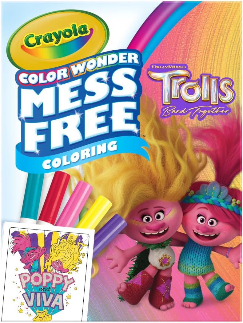 Mess-Free Trolls Coloring Set for Toddlers by Crayola