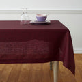 Red Garnet Tablecloth 54 x 72 in - 100% Pure Linen Athena