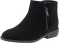 Girls Ankle Boots Low Heel Side Zipper - Comfortable Fall Booties