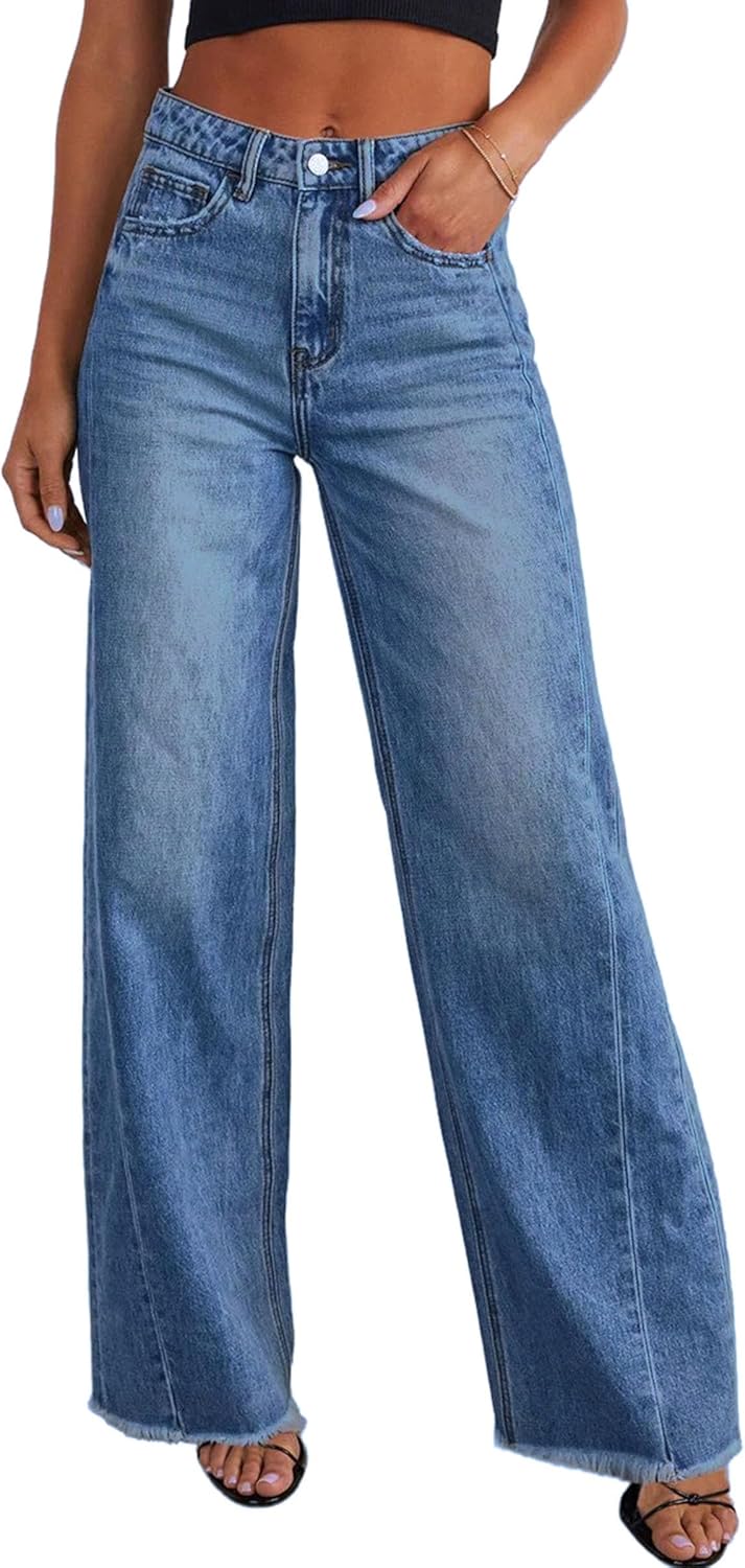 PRETTYGARDEN Wide Leg Jeans for Women: Trendy High Waisted Style