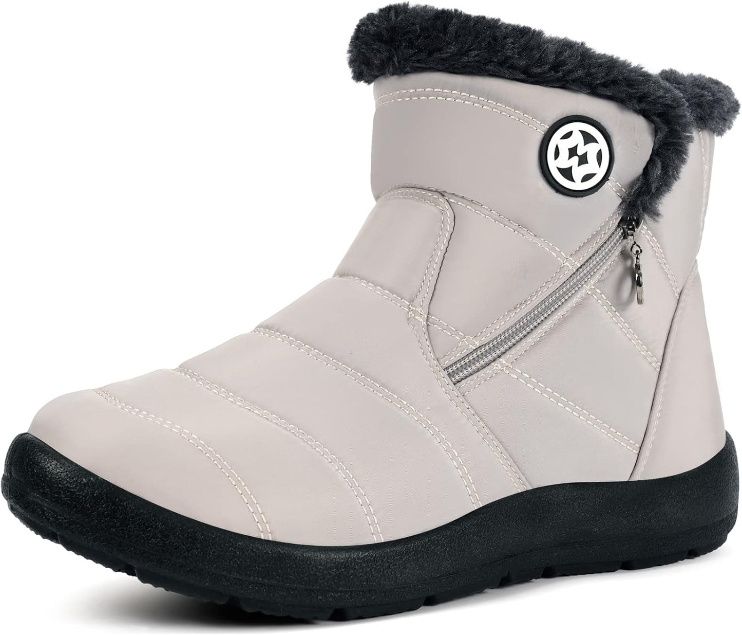 Hsyooes Womens Warm Fur Lined Winter Snow Boots for Comfort