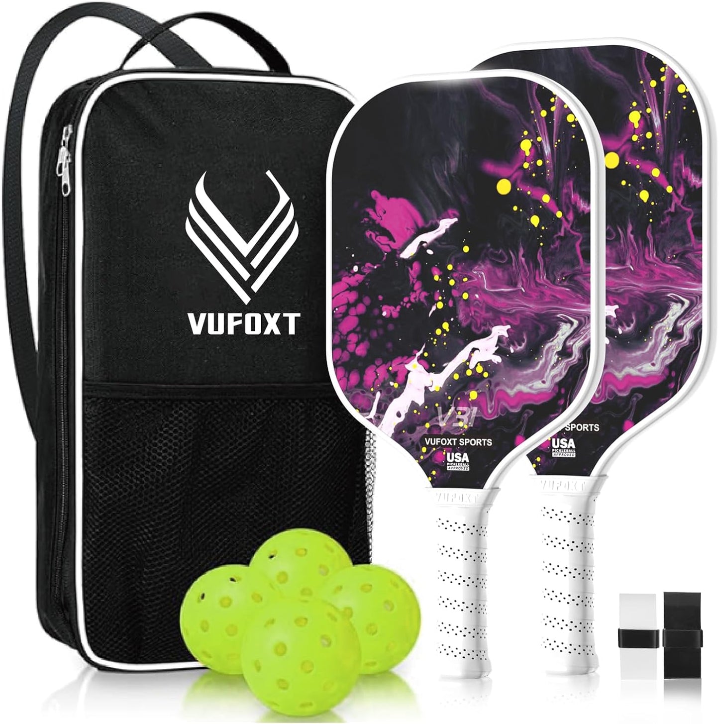 VUFOXT Pickleball Paddles Set of 2/4 for Beginners