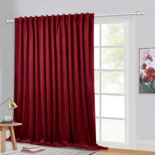 StangH Red Decorative Velvet Curtain for Elegant Living Spaces