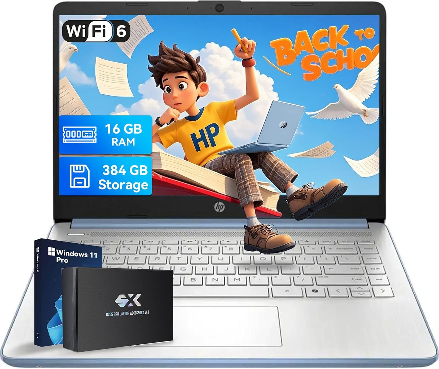 HP 2025 14 Laptop Computer with Intel N150 and 16 GB RAM
