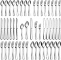 40 Piece Silverware Set Stainless Steel Flatware for 8 - Mirror