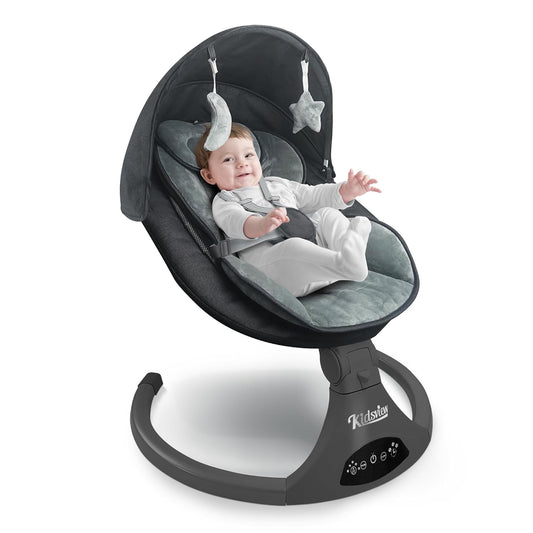 Portable Electric Baby Swing | 5 Speeds for Soothing, KIDSVIEW