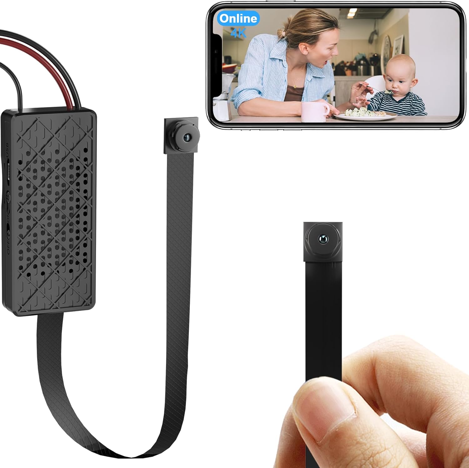 1080P HD WiFi Nanny Cam - Secure Home Monitoring