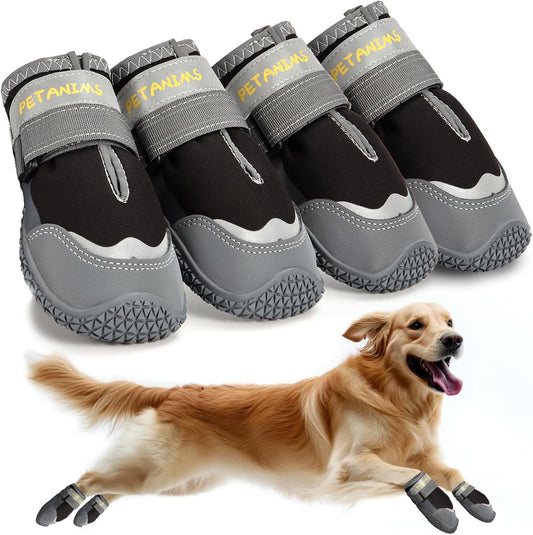 Dog Shoes for Large Dogs - Waterproof Booties for All Weather