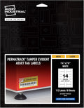 Avery White Asset Tag Labels 1-1/4 in x 2-3/4 in - Tamper-Evident