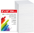 Canvas Boards for Painting 8x10 - Pack of 106 Stretched Cotton Panels