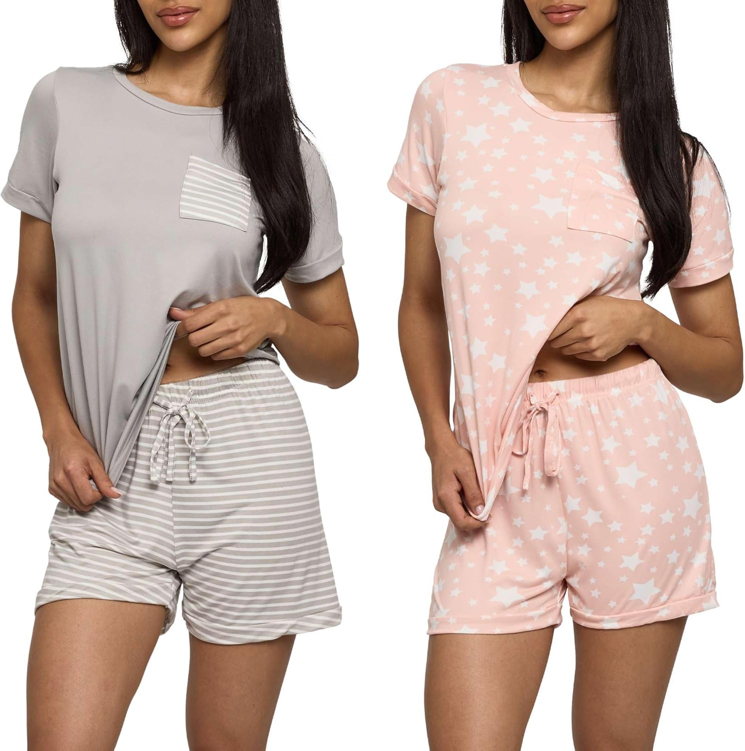 Lightweight Womens Short Sleeve Pajama Set for Comfort & Style