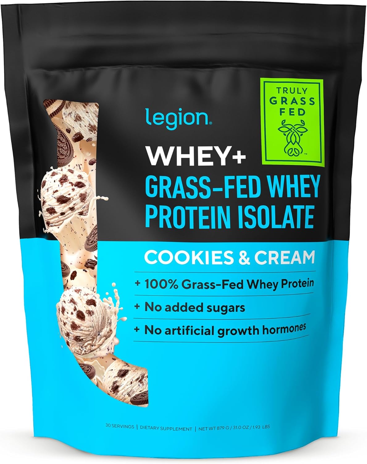 LEGION Whey+ Protein Isolate Powder - Low Calorie & Natural
