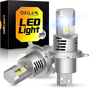 OXILAM 2023 Upgraded H4 9003 LED Bulb Replacement for Cars