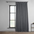 Faux Linen Curtains 100W x 84L Panel - Room Darkening Drapes