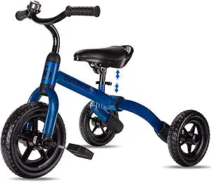 YGJT 3 in 1 Tricycle for Toddlers with Adjustable Seat and Pedals
