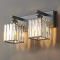 Modern Bathroom Vanity Light 2-Lights Black Crystal - Minimalist