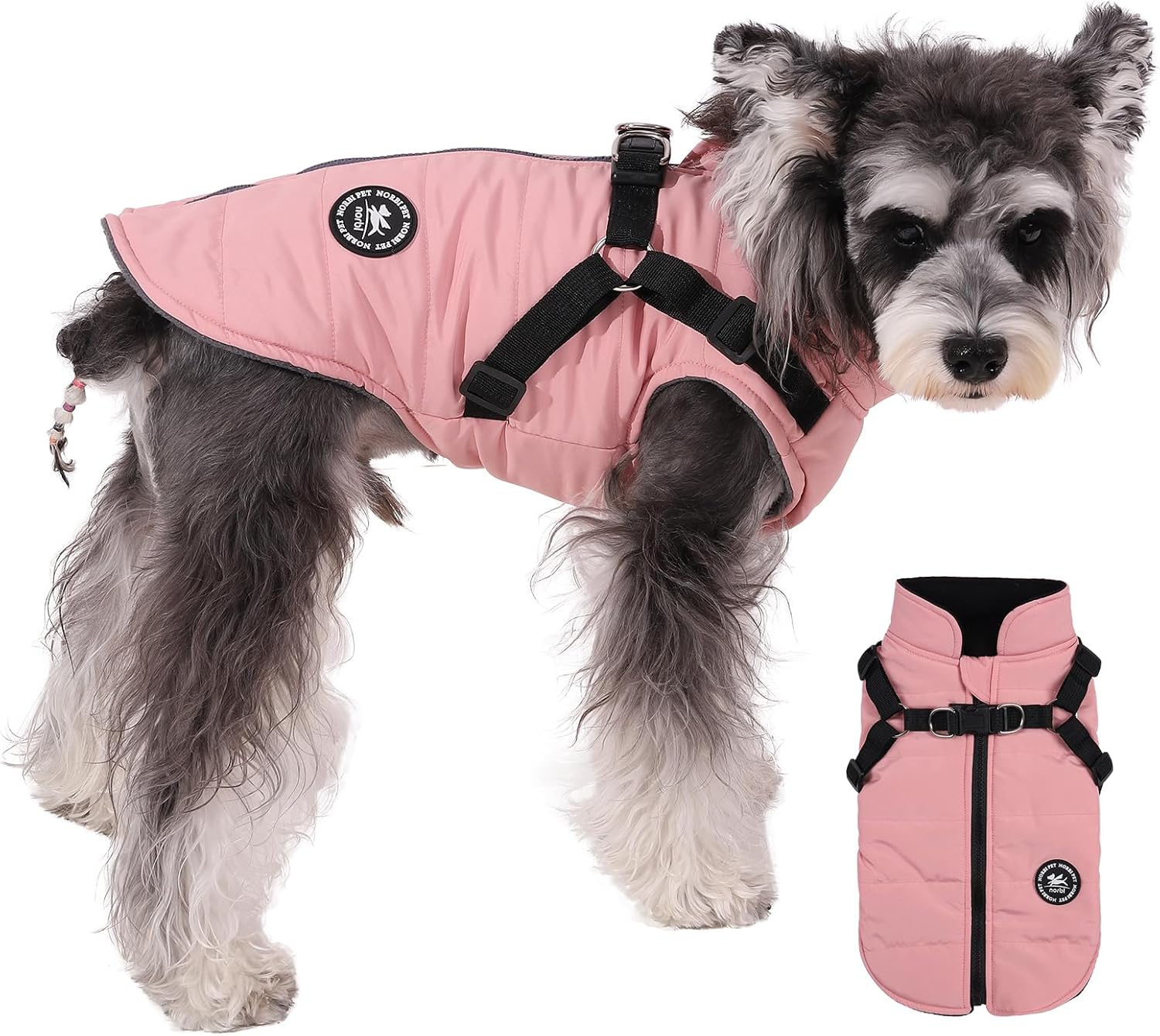 Norbi Dog Coat - Winter Jacket with Built-in Harness for Pets
