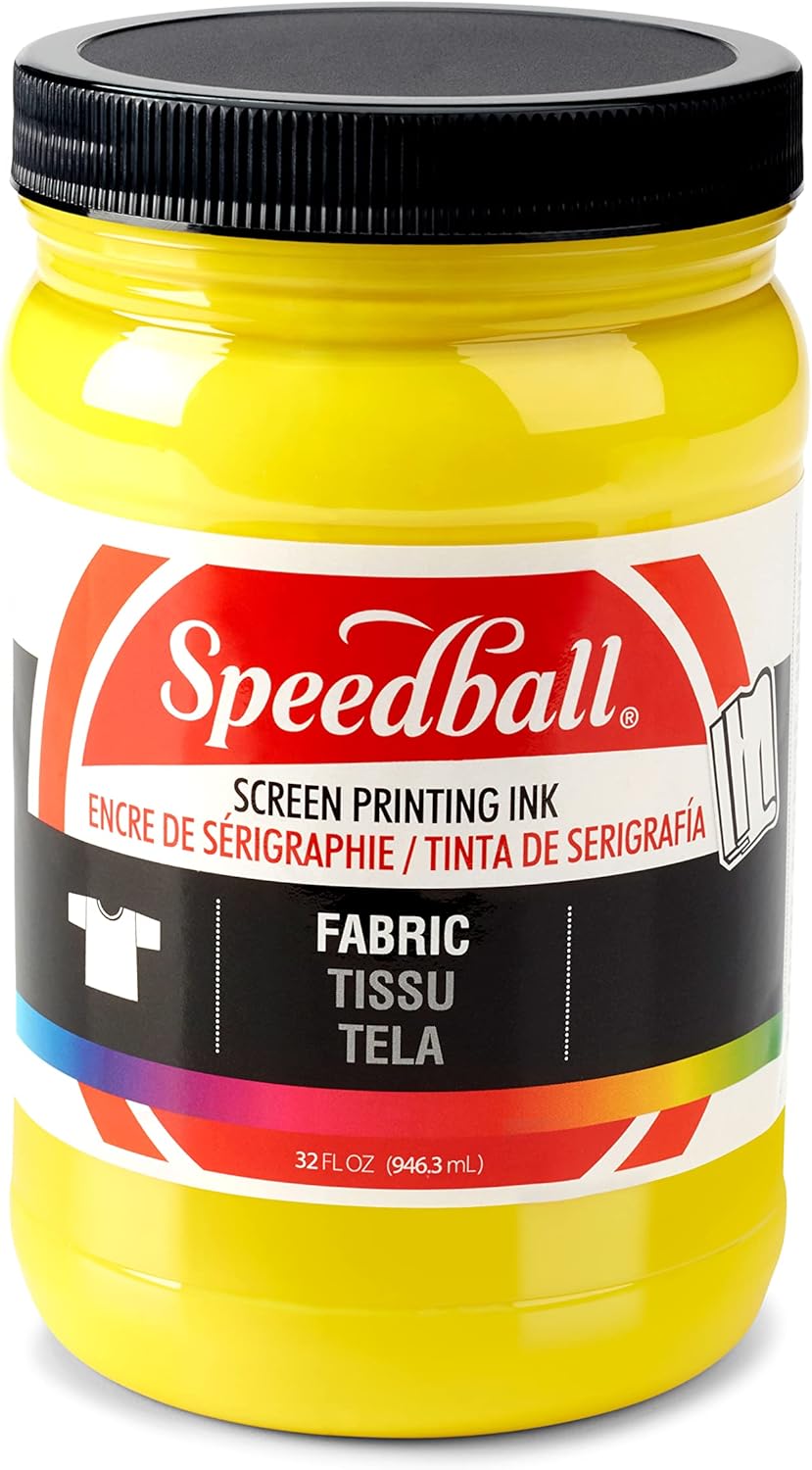 Speedball Fabric Screen Printing Ink in Vibrant Yellow Color