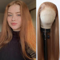 Strawberry Blonde Lace Front Wig Long Straight - Natural Hairline