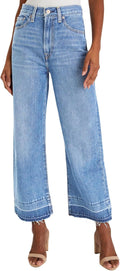 High Waisted Wide Leg Jeans - Flattering Stretchy Zimbaplatinum Denim