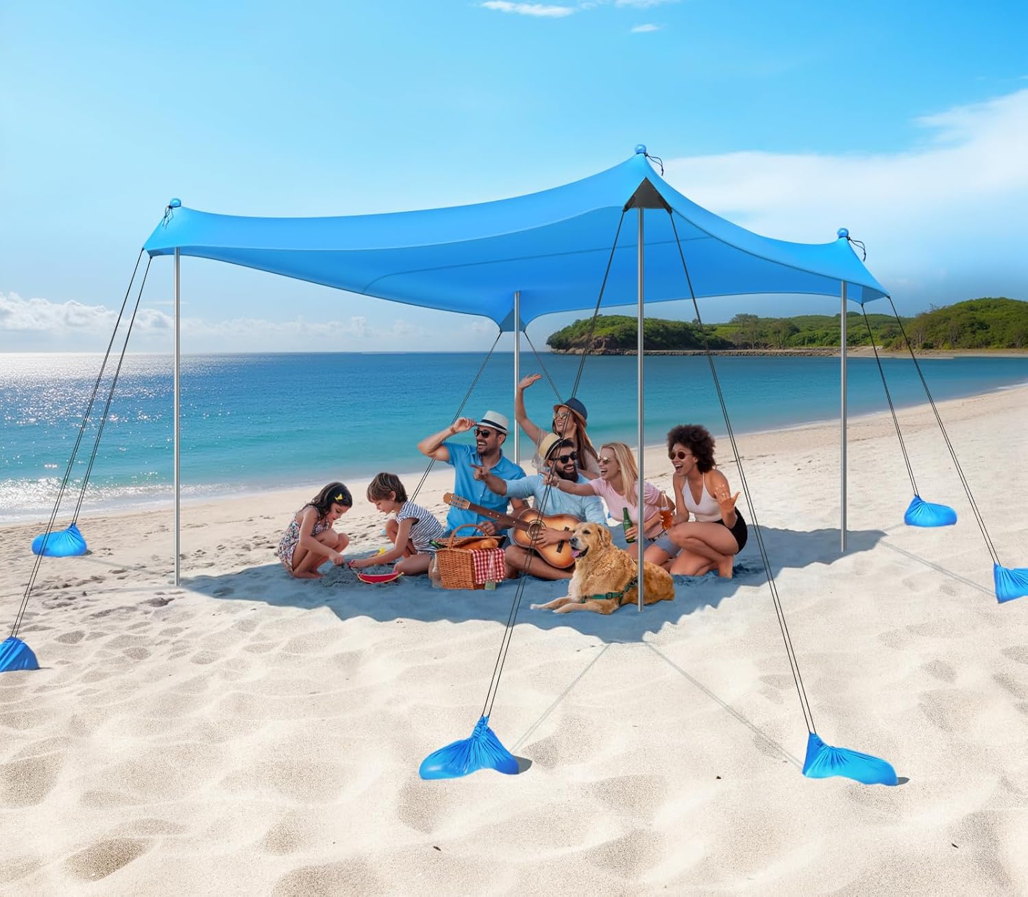 Rhino Valley Beach Tent Shade Canopy with UPF50+ Protection