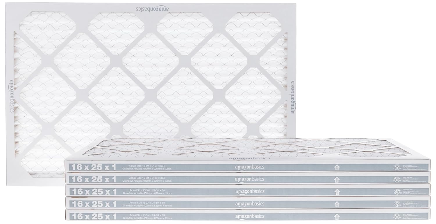 16x25x1 Air Filter 6 Pack for Cleaner Air and Efficiency