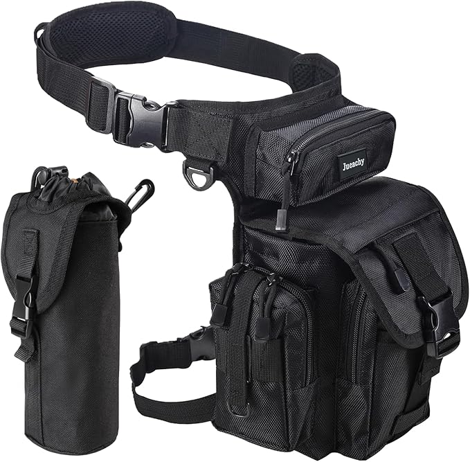 Jueachy Drop Leg Bag for Men Tactical Thigh Pack with Pouch
