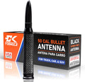 Universal Carbon Fiber 50 Cal Bullet Antenna for Trucks - Sleek 5.5in