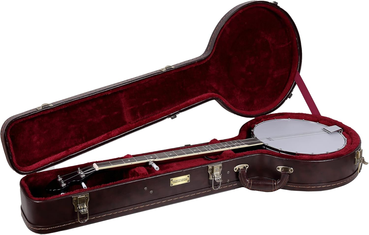 Crossrock Wood Case for 12.5ft' Openback Banjos - Durable Protection