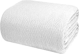 Premium 100% Cotton Blanket for All Season Comfort and Style