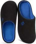 VeraCosy Men's Two-Tone Memory Foam House Slippers for Comfort