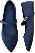 Pointed Toe Knit Ballet Flats for Women - Comfortable Washable