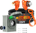 25FT 50 Amp Generator Cord and Inlet Box Kit - Reliable Power