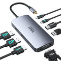 USB C Docking Station Dual DisplayPort Monitor Hub - Multi Display