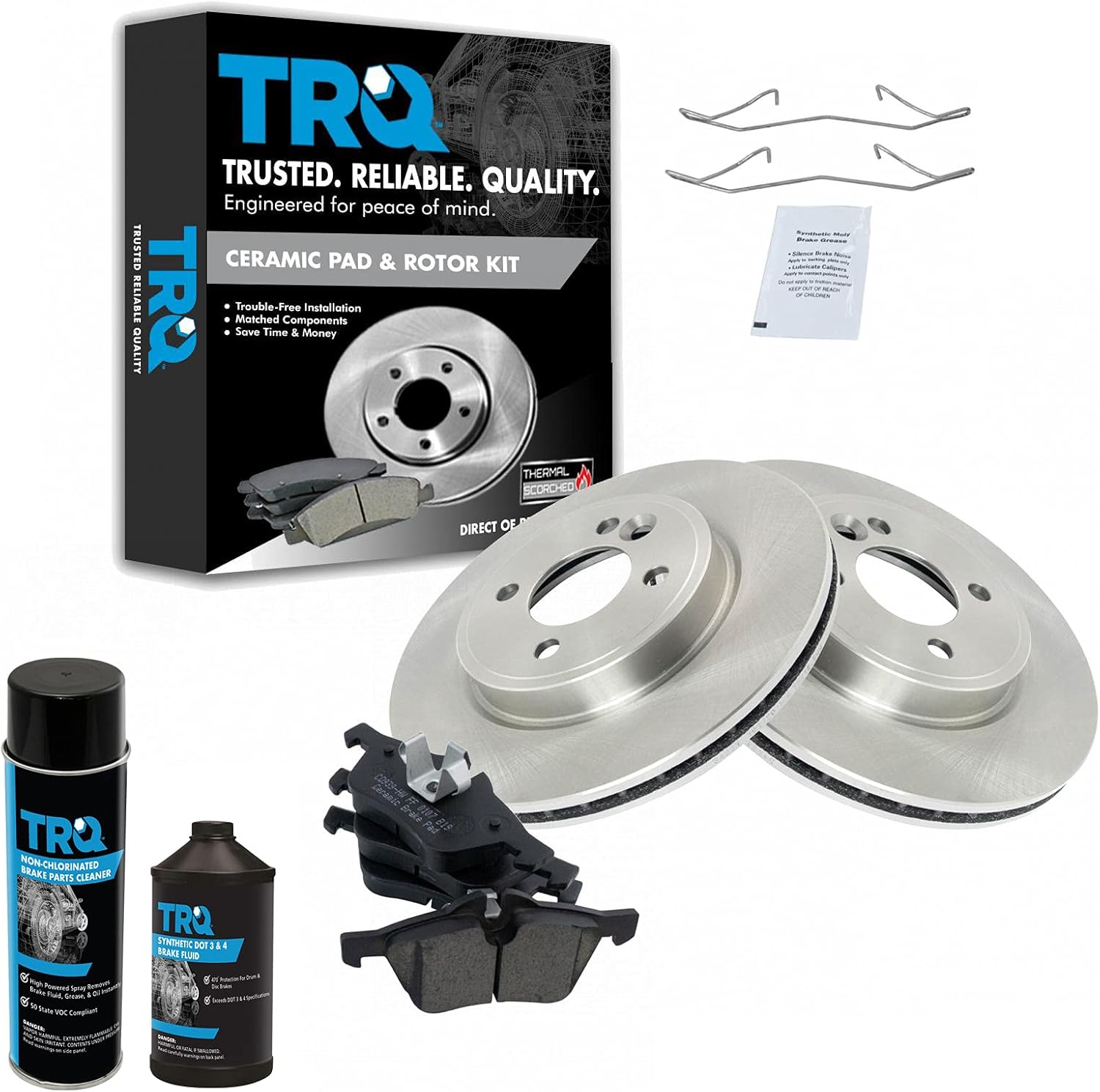 TRQ Front Brake Pad & Rotor Kit for 2002-2006 Mini Cooper
